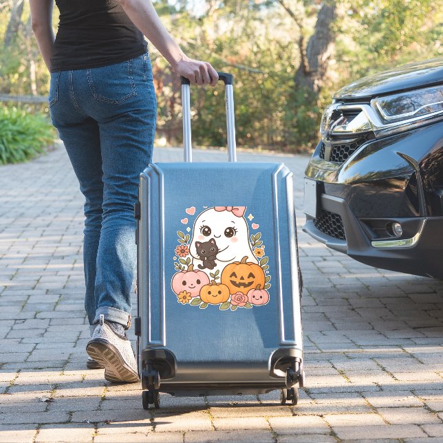 Pegatina Kawaii Ghost Halloween Black Cat Pumpkin Fall Spoo (Maleta Insitu)