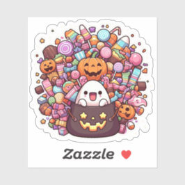 Pegatina Kawaii Halloween Candy Vinyl Cute Fantasma y Calab