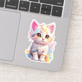 Pegatina Kawaii Kitten