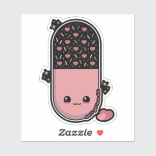 Pegatina Kawaii Pastilla Enfermo de Amor