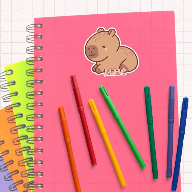 Pegatina Kawaii Personalizado Adorable Capybara Personaliza (Subido por el creador)