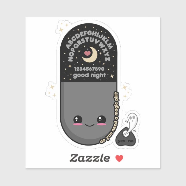 Pegatina Kawaii Pill Spirit's Board  (Hoja)