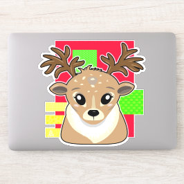 Pegatina Kawaii xmas deer | feliz navidad