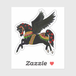 Pegatina Kayemess Black Carousel Pegasus Sticker
