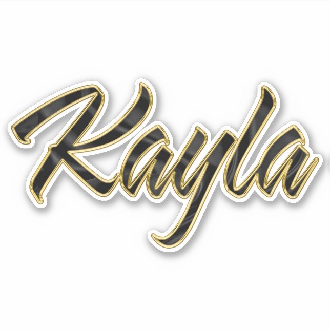 Pegatina Kayla black gold Lettering Aufkleber Sticker (Anverso)