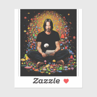 Pegatina Keanu Reeves La Meditación Zen