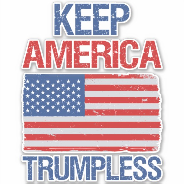Pegatina Keep America Trumpless III (Anverso)