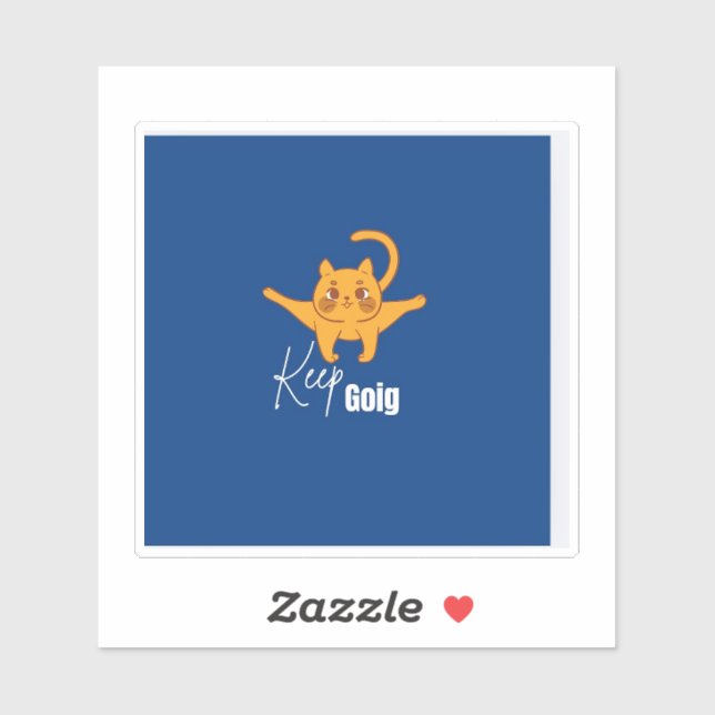 Pegatina Keep going  (Hoja)