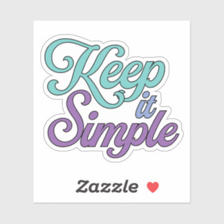 Pegatina Keep It Simple Sticker (Purple)