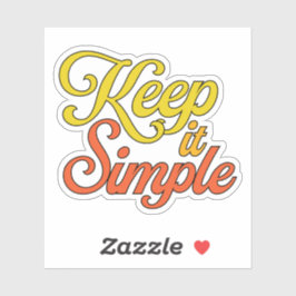 Pegatina Keep It Simple Sticker (Yellow)