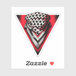 Pegatina Keffiyeh del Triángulo Rojo invertido