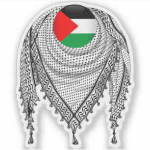 Pegatina Keffiyeh palestino Scarf tejido tradicional