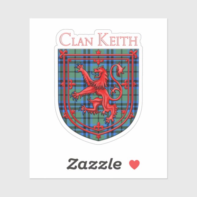 Pegatina Keith Tartan Scottish Plaid Lion Rampant (Hoja)