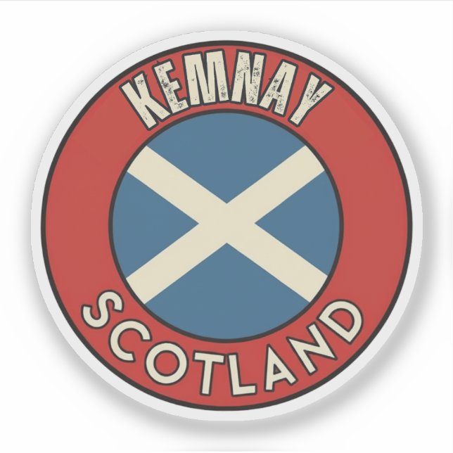 Pegatina Kemnay, Escocia (Anverso)
