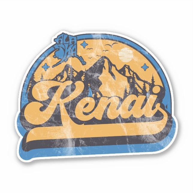 Pegatina Kenai, Alaska (Anverso)