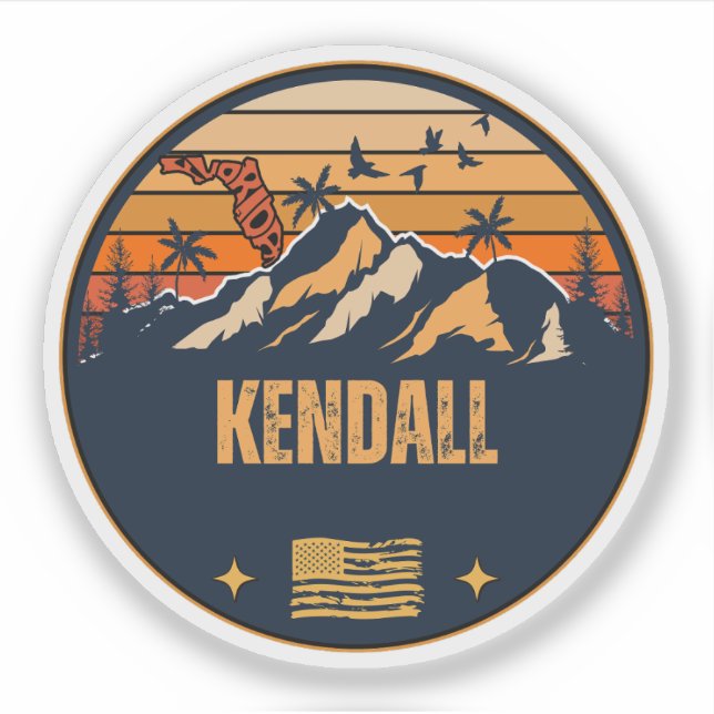 Pegatina Kendall, Florida  (Anverso)