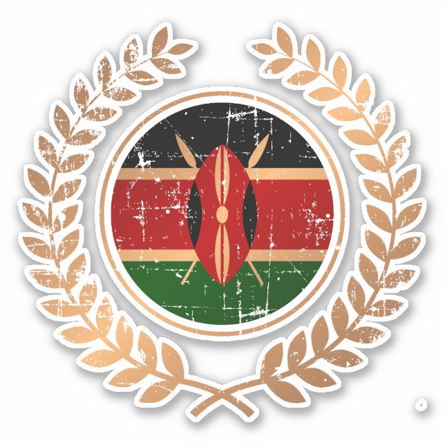 Pegatina Kenia (Anverso)