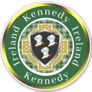 Pegatina Kennedy Shield y Celtic Cross Personalizada