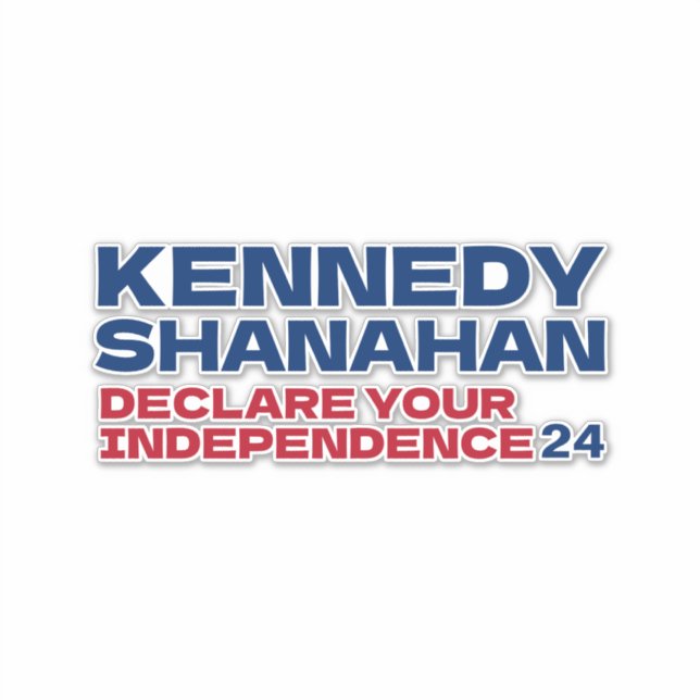 Pegatina Kennedy y Shanahan 2024 (Anverso)