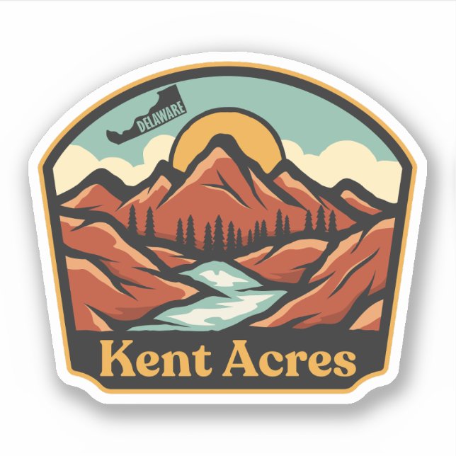 Pegatina Kent Acres, Delaware  (Anverso)