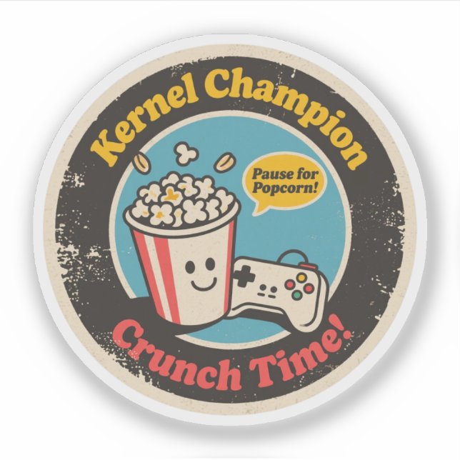 Pegatina Kernel Champion Crunch Time Gamer (Anverso)