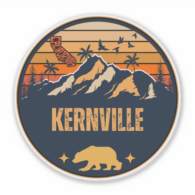 Pegatina Kernville, California (Anverso)