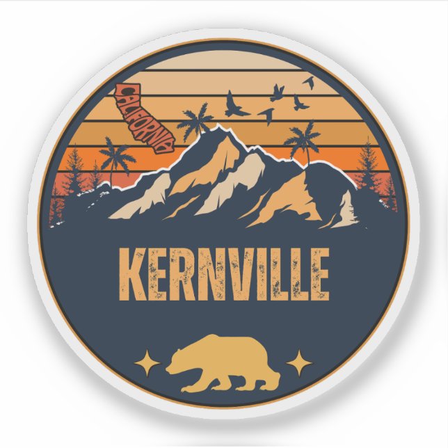 Pegatina Kernville, California (Anverso)