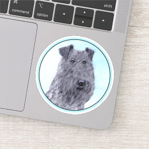 Pegatina Kerry Blue Terrier Pintura Cute Original Perro Art