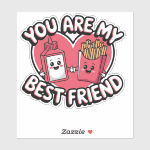 Pegatina Ketchup & Fries - Mejor Amigo para siempre