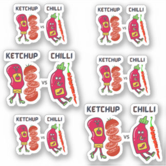 Pegatina Ketchup vs Chili