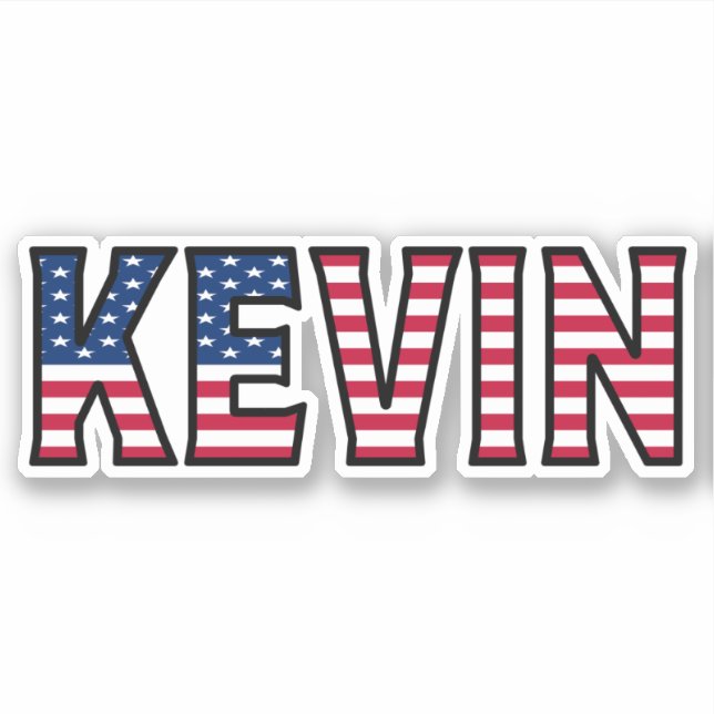 Pegatina Kevin Name Vorname USA Sticker Stickerset (Anverso)