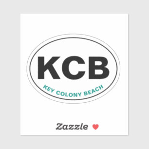 Pegatina Key Colony Beach KCB Óvalo