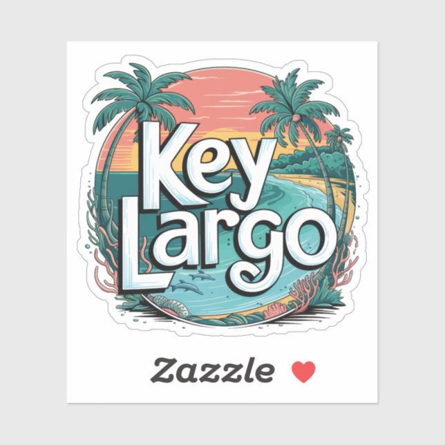 Pegatina Key Largo (Hoja)