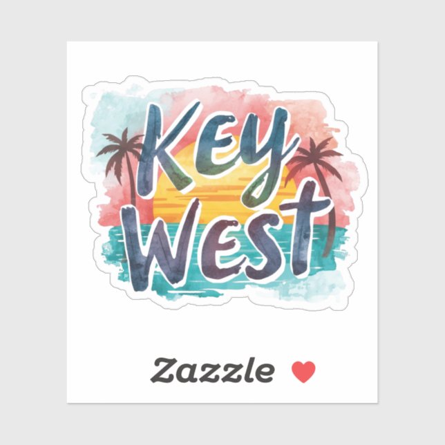Pegatina Key West Florida (Hoja)