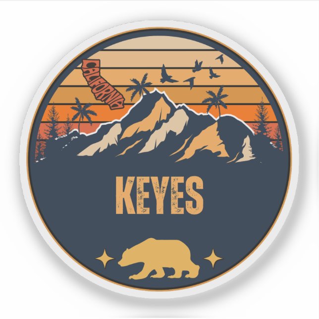 Pegatina Keyes, California (Anverso)
