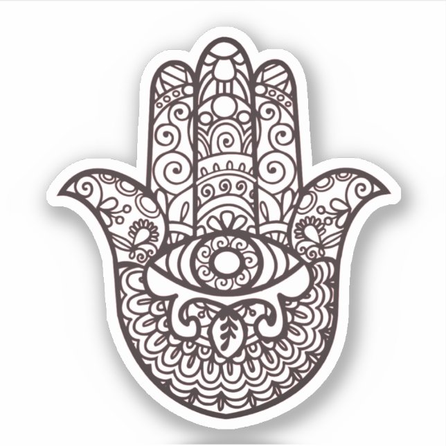 Pegatina Khamsa Hand Buena suerte (Anverso)