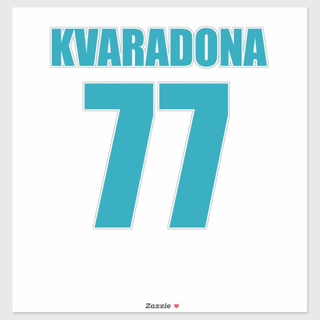 Pegatina Khvicha Kvaratskhelia (Hoja)