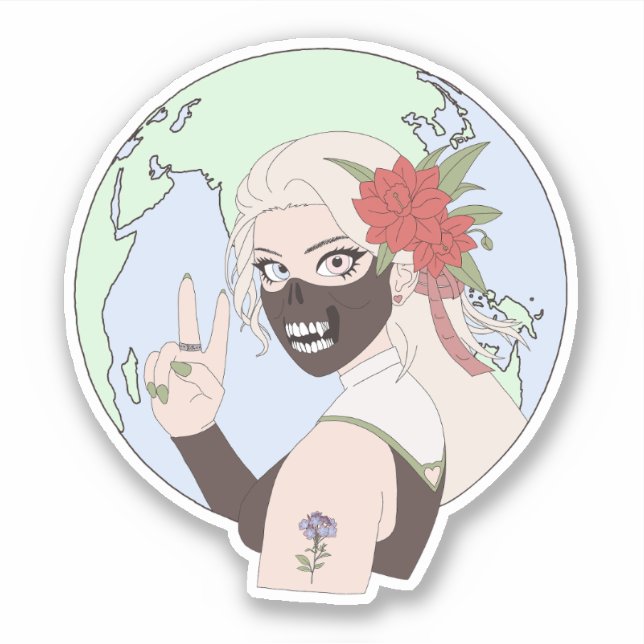 Pegatina Ki 3 (Tierra) (Anverso)