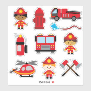 Pegatina Kids Firefighter