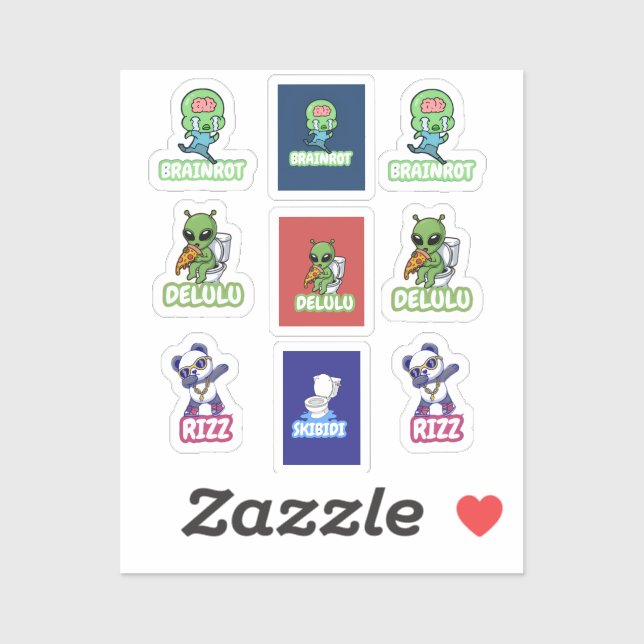 Pegatina Kids Slang Words 9 Pack  (Hoja)