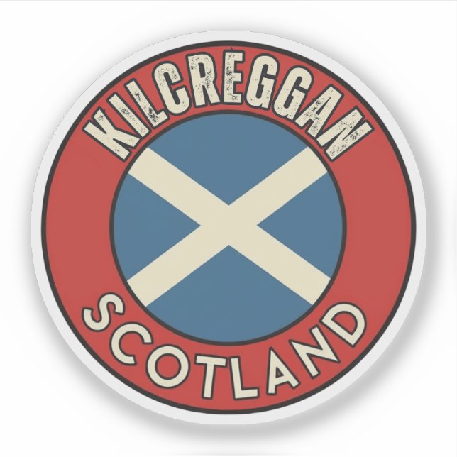 Pegatina Kilcreggan, Escocia (Anverso)