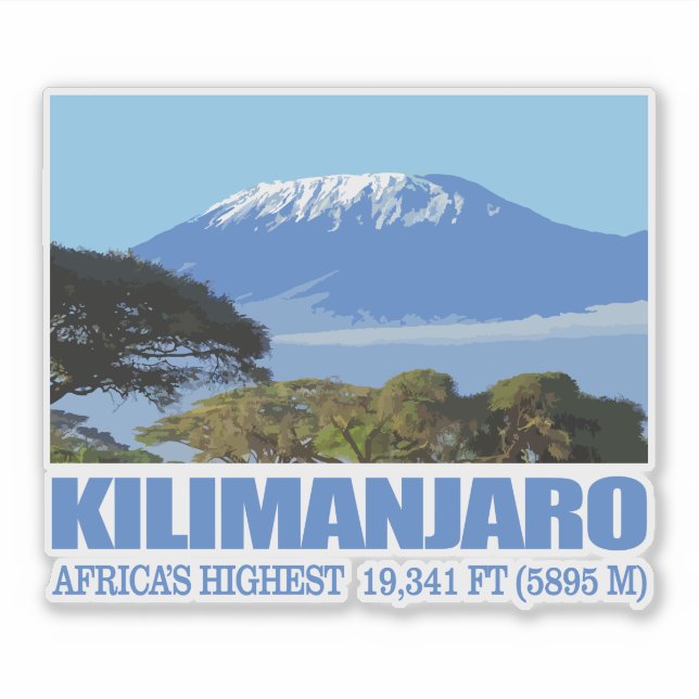 Pegatina Kilimanjaro (Anverso)