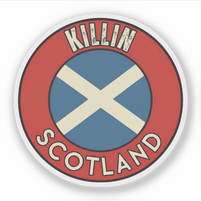 Pegatina Killin, Escocia (Anverso)