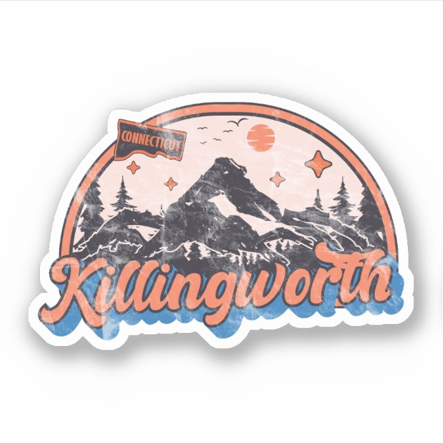 Pegatina Killingworth, Connecticut (Anverso)