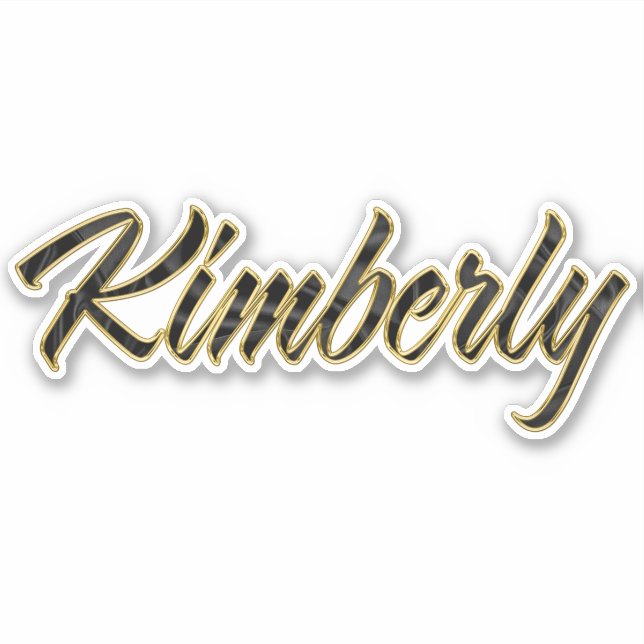 Pegatina Kimberly black gold Lettering Aufkleber Sticker (Anverso)