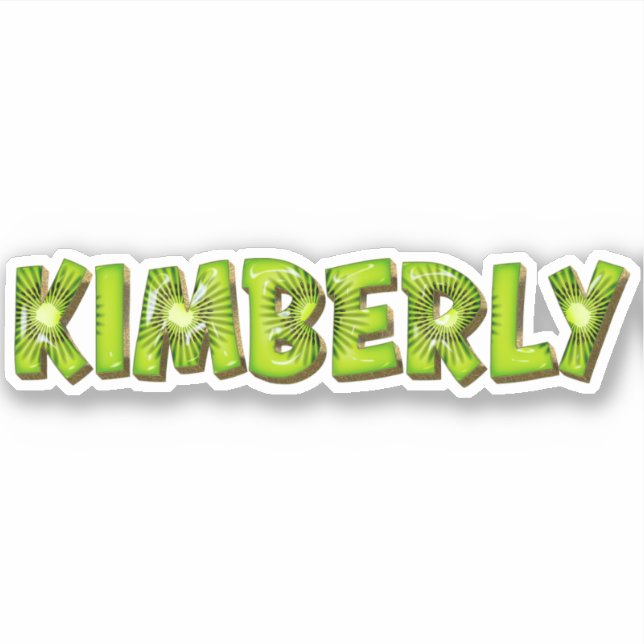 Pegatina Kimberly Name Kiwi Design Aufkleber Sticker (Anverso)