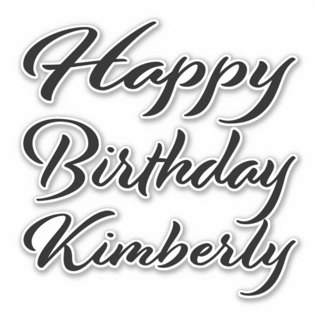 Pegatina Kimberly Name Vorname black Sticker Geburtstag (Anverso)