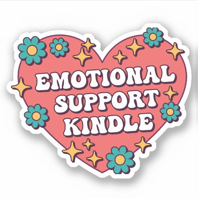 Pegatina Kindle de soporte emocional (Anverso)