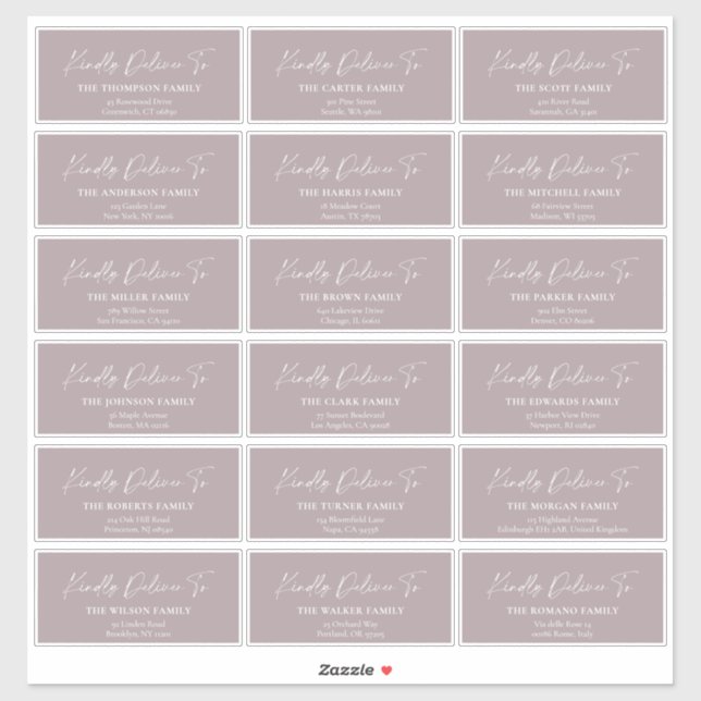 Pegatina Kindly Deliver To Guest address stickers (Hoja)