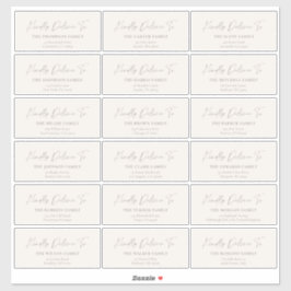 Pegatina Kindly Deliver To Guest address stickers